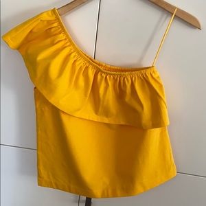 J.Crew One-shoulder Ruffle Top